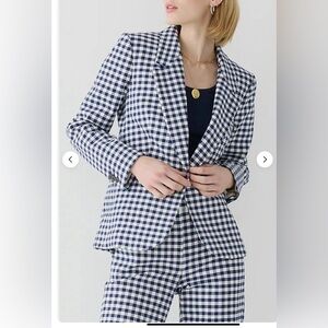 J crew  gingham blazer